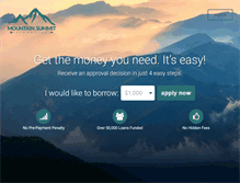 Tablet Screenshot of mountainsummitfinancial.com